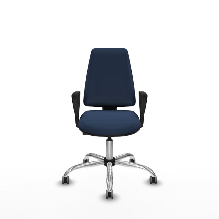 PIQUERAS Y CRESPO Silla de oficina Elche Azul marino con base cromada PIQUERAS Y CRESPO Silla de oficina Elche Azul marino con base cromada