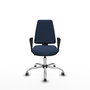 PIQUERAS Y CRESPO Silla de oficina Elche Azul marino con base cromada
