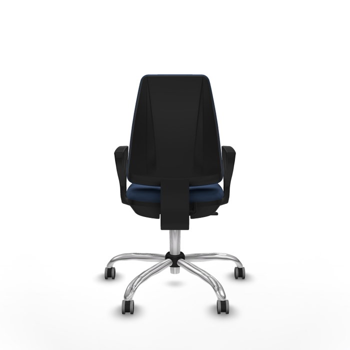 PIQUERAS Y CRESPO Silla de oficina Elche Azul marino con base cromada PIQUERAS Y CRESPO Silla de oficina Elche Azul marino con base cromada