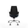 PIQUERAS Y CRESPO Silla de oficina Elche Azul marino con base cromada