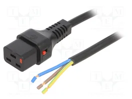 IEC LOCK Cable de alimentación H05VV-F IEC C19 hembra 1m