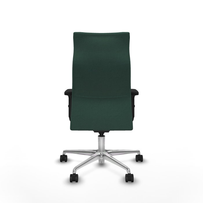 PIQUERAS Y CRESPO Sillón Albacete Verde botella con mecanismo Sincro y base de aluminio