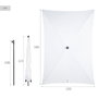 AKTIVE Sombrilla 180x120cm con Protección UV30+ Crema
