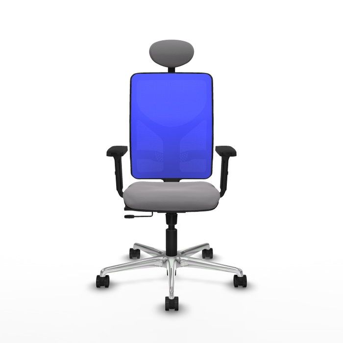 PIQUERAS Y CRESPO Silla de oficina Motilla Gris y Azul con mecanismo Sincro/Traslack
