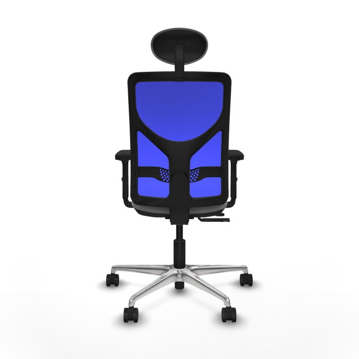 PIQUERAS Y CRESPO Silla de oficina Motilla Gris y Azul con mecanismo Sincro/Traslack