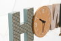 DKD Home Decor Reloj de Pared de MDF Diseño Mono Verde y Amarillo