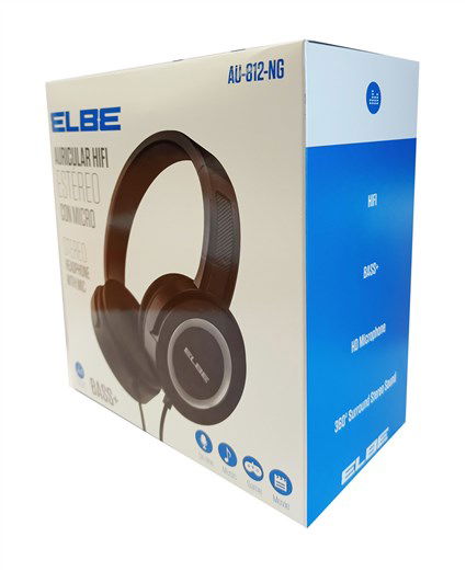 Elbe AU-812-NG Auriculares de Diadema con Micro Negro/Gris