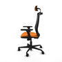 PIQUERAS Y CRESPO Silla de oficina Mardos con Mecanismo Sincro Naranja y Negro