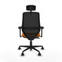 PIQUERAS Y CRESPO Silla de oficina Mardos con Mecanismo Sincro Naranja y Negro