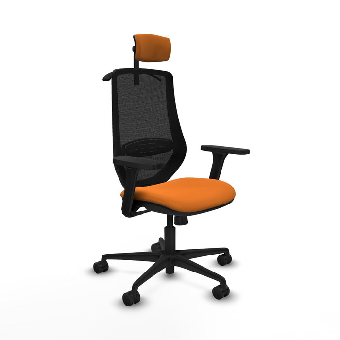 PIQUERAS Y CRESPO Silla de oficina Mardos con Mecanismo Sincro Naranja y Negro PIQUERAS Y CRESPO Silla de oficina Mardos con Mecanismo Sincro Naranja y Negro