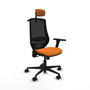 PIQUERAS Y CRESPO Silla de oficina Mardos con Mecanismo Sincro Naranja y Negro