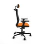 PIQUERAS Y CRESPO Silla de oficina Mardos con Mecanismo Sincro Naranja y Negro