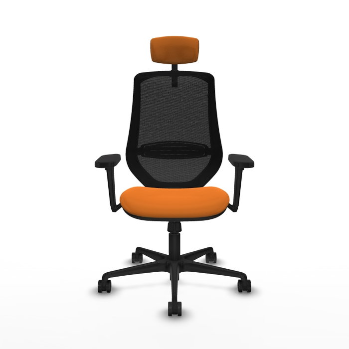 PIQUERAS Y CRESPO Silla de oficina Mardos con Mecanismo Sincro Naranja y Negro PIQUERAS Y CRESPO Silla de oficina Mardos con Mecanismo Sincro Naranja y Negro