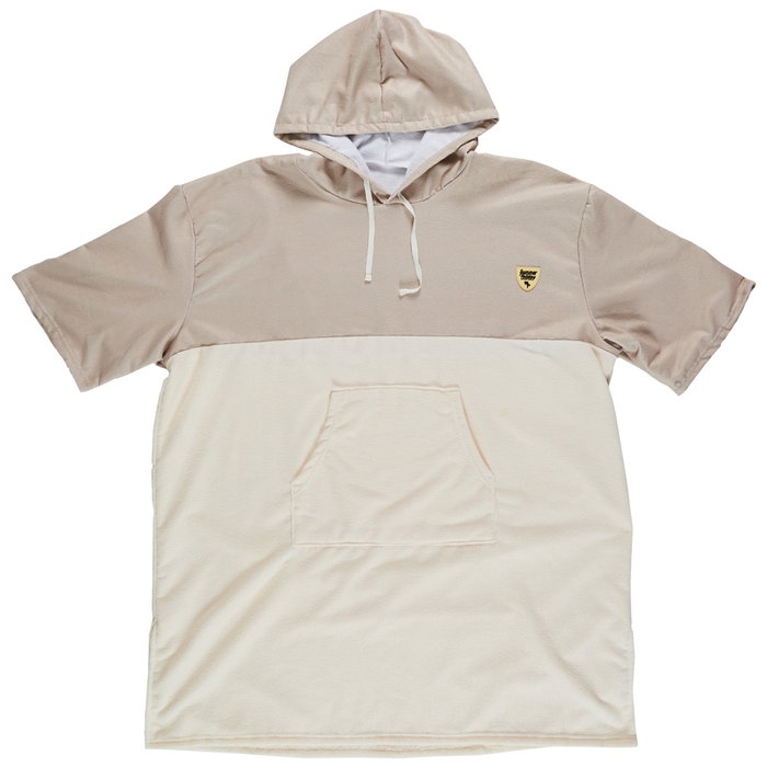 Jet Lag Poncho de Baño Verde/Beige con Capucha y Aperturas Laterales para Cambiarse Talla Única Unisex