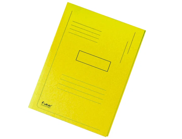 Exacompta Subcarpeta Cartulina Reciclada A4 Amarillo 280g/m2 con 2 Solapas Certificado Blue Angel