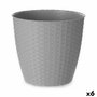 Maceta Stefanplast Gris Plástico 24 x 22,3 x 24 cm (6 Unidades)