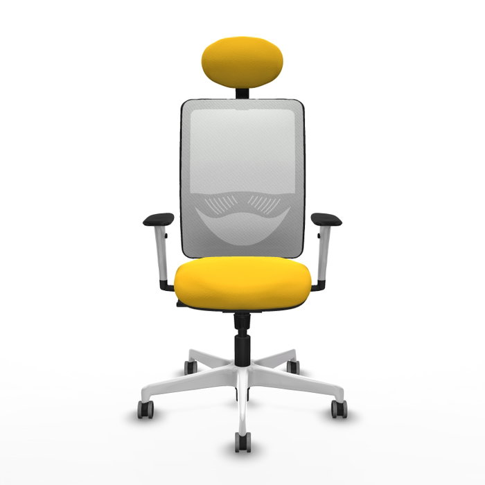 PIQUERAS Y CRESPO Silla de oficina Zulema con mecanismo Sincro, Amarillo y Blanco PIQUERAS Y CRESPO Silla de oficina Zulema con mecanismo Sincro, Amarillo y Blanco