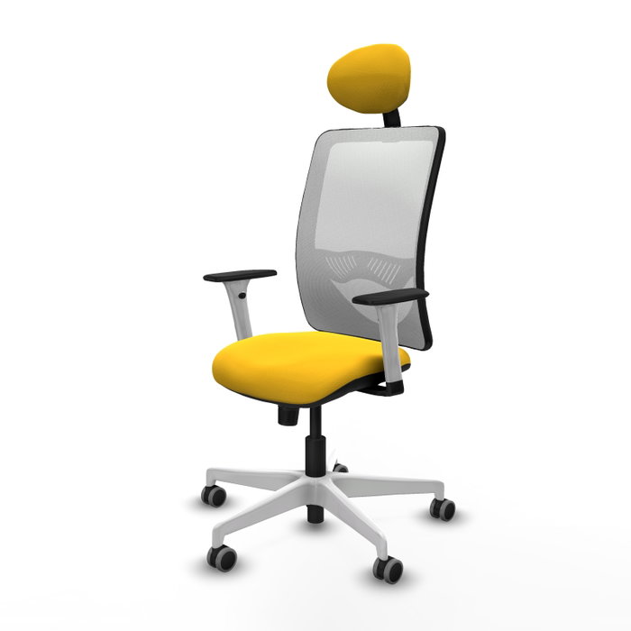 PIQUERAS Y CRESPO Silla de oficina Zulema con mecanismo Sincro, Amarillo y Blanco PIQUERAS Y CRESPO Silla de oficina Zulema con mecanismo Sincro, Amarillo y Blanco