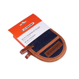Le Creuset 45900007760800 Manoplas 2 Piezas 18x12,5cm Color Denim Blue