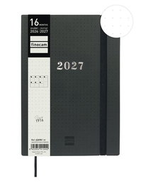 Finocam Agenda Escolar Dotted 16 Meses 26/27 Negro