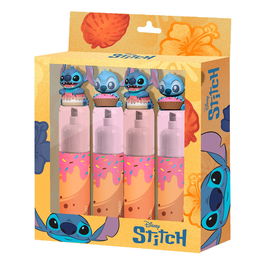 Disney Lilo y Stitch Pack 4 Marcadores Fluorescentes Mix Multicolor con Figuras Decorativas en Caja de Regalo