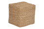 DKD Home Decor Reposapiés Seagrass Algodón Natural 40x40x38