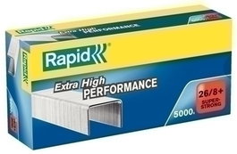 Grapas Rapid Super Strong 26/8+ Mm. Galvanizadas Caja De 5000