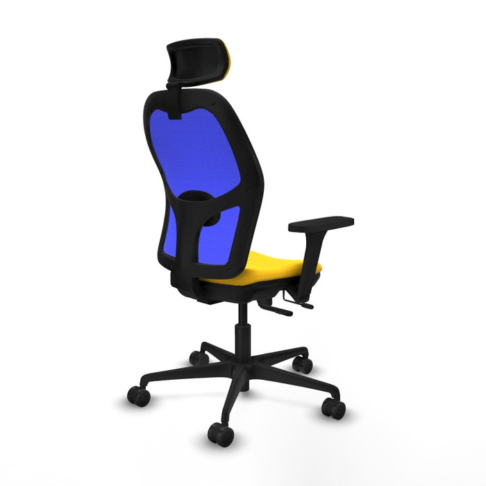 PIQUERAS Y CRESPO Silla de oficina Jorquera con mecanismo Sincro/Traslack Amarillo y Azul PIQUERAS Y CRESPO Silla de oficina Jorquera con mecanismo Sincro/Traslack Amarillo y Azul