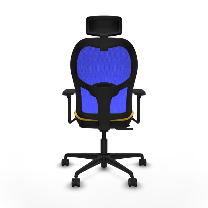 PIQUERAS Y CRESPO Silla de oficina Jorquera con mecanismo Sincro/Traslack Amarillo y Azul PIQUERAS Y CRESPO Silla de oficina Jorquera con mecanismo Sincro/Traslack Amarillo y Azul