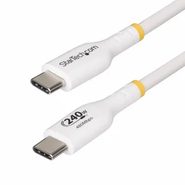 StarTech.com Cable de carga USB-C de 2m, 240W PD EPR, Blanco, USB 2.0, USB2EPR2MW