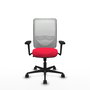 PIQUERAS Y CRESPO Silla de oficina Zulema con mecanismo Sincro, Rojo y Blanco