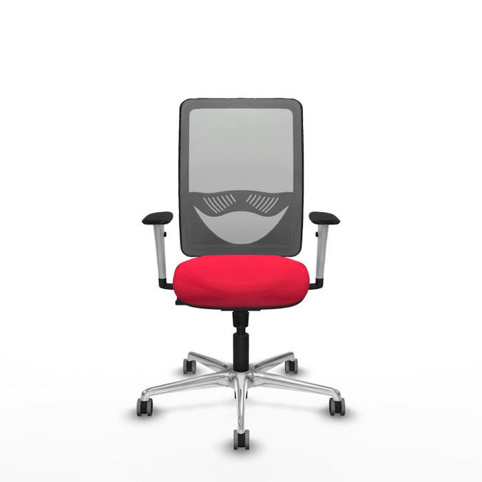 PIQUERAS Y CRESPO Silla de oficina Zulema con mecanismo Sincro, Rojo y Gris