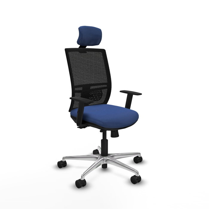 PIQUERAS Y CRESPO Silla de oficina Yunquera con mecanismo Sincro/Traslack, Azul marino y Negro PIQUERAS Y CRESPO Silla de oficina Yunquera con mecanismo Sincro/Traslack, Azul marino y Negro