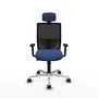 PIQUERAS Y CRESPO Silla de oficina Yunquera con mecanismo Sincro/Traslack, Azul marino y Negro