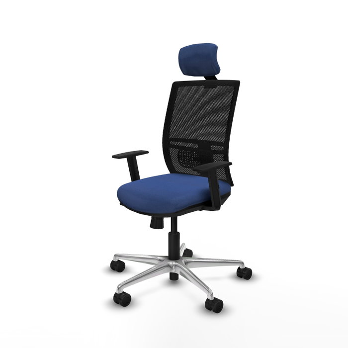 PIQUERAS Y CRESPO Silla de oficina Yunquera con mecanismo Sincro/Traslack, Azul marino y Negro PIQUERAS Y CRESPO Silla de oficina Yunquera con mecanismo Sincro/Traslack, Azul marino y Negro