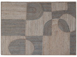 DKD Home Decor Alfombra de Yute Abstracto 140x200x1 cm