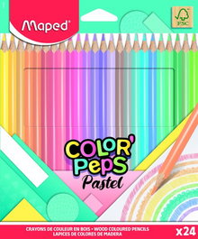 Lapices De Colores Maped Colorpeps Pastel Estuche De 24