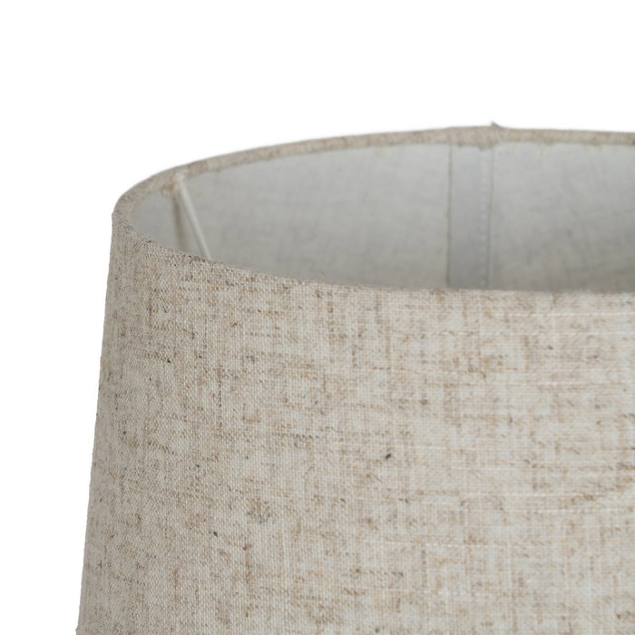 Lámpara Mesa Beige-Plata Cerámica-Metal 27 X 27 X 44 cm