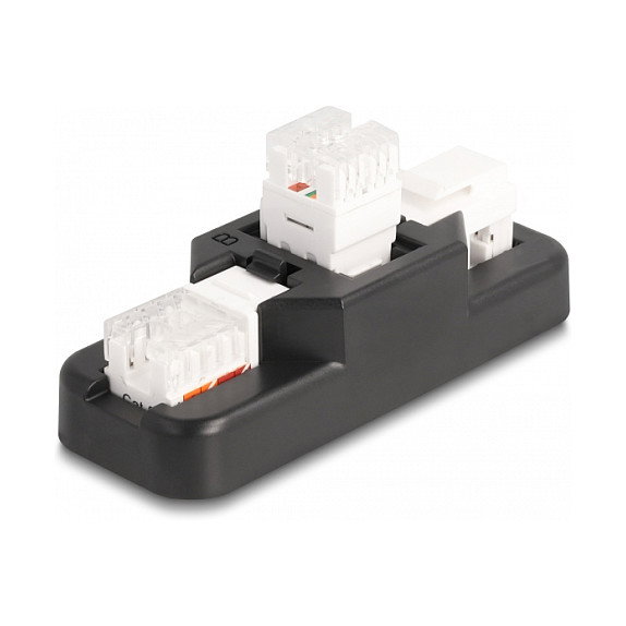 DeLOCK Set Keystone LSA con soporte de clip RJ45/RJ11 Cat.6 negro/blanco, 3 piezas DeLOCK Set Keystone LSA con soporte de clip RJ45/RJ11 Cat.6 negro/blanco, 3 piezas