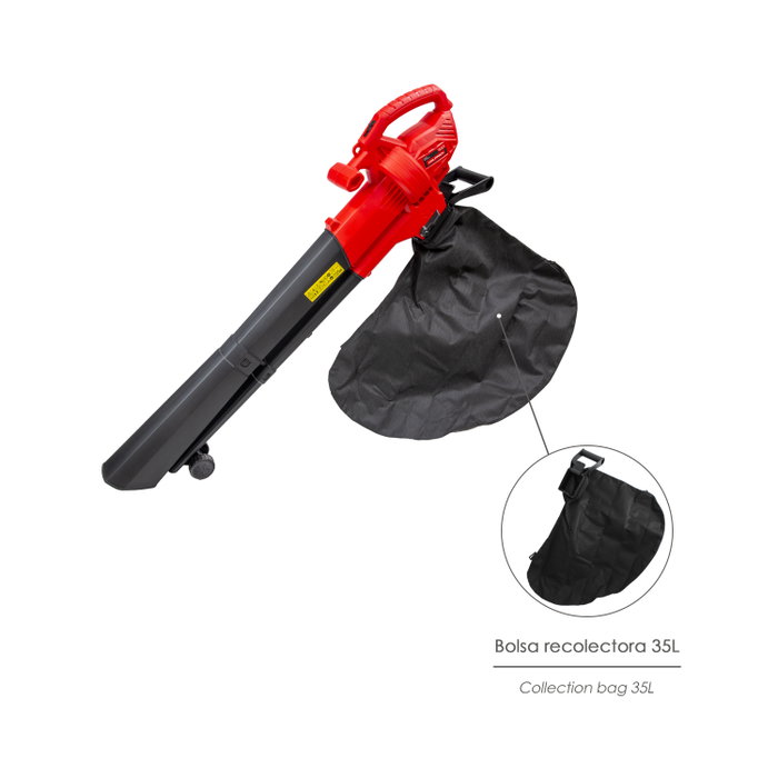 WOLFPACK LINEA PROFESIONAL Bolsa de Nylon de Repuesto para Aspirador Soplador de Hojas 3.000 Watt WOLFPACK LINEA PROFESIONAL Bolsa de Nylon de Repuesto para Aspirador Soplador de Hojas 3.000 Watt