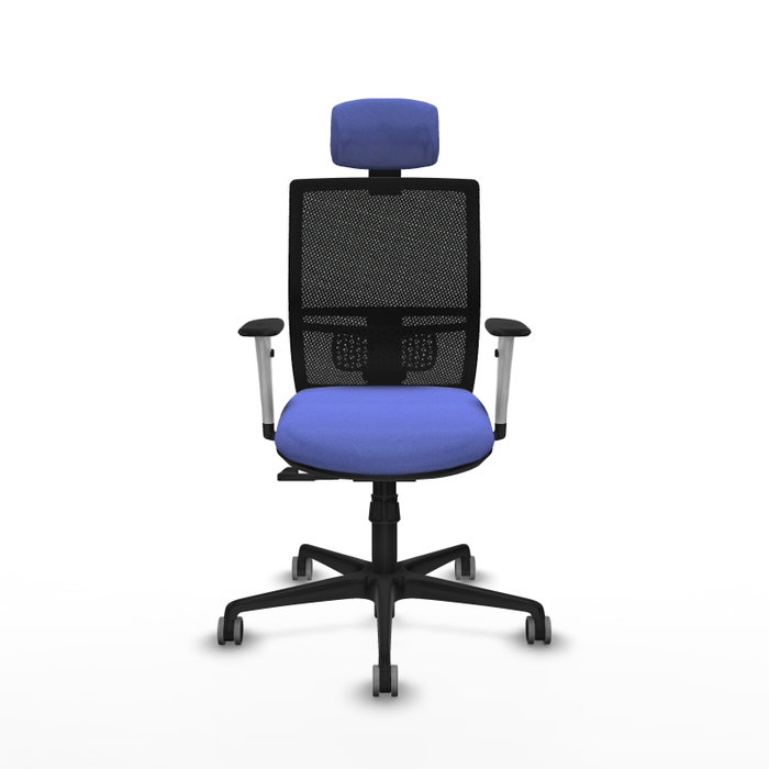 PIQUERAS Y CRESPO Silla de oficina Yunquera con mecanismo Sincro, Azul claro y Negro PIQUERAS Y CRESPO Silla de oficina Yunquera con mecanismo Sincro, Azul claro y Negro