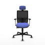 PIQUERAS Y CRESPO Silla de oficina Yunquera con mecanismo Sincro, Azul claro y Negro
