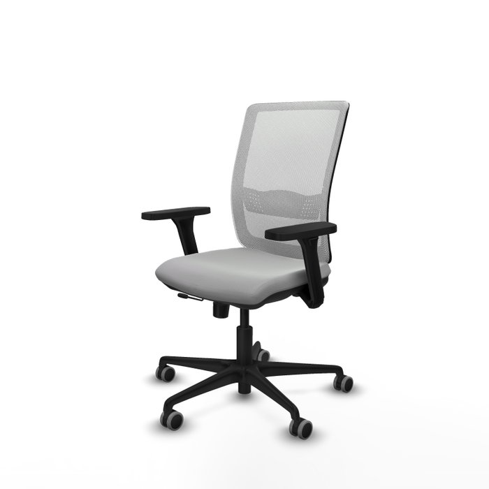 PIQUERAS Y CRESPO Silla de oficina Haches con mecanismo Sincro/Traslack, Gris claro y Blanco PIQUERAS Y CRESPO Silla de oficina Haches con mecanismo Sincro/Traslack, Gris claro y Blanco