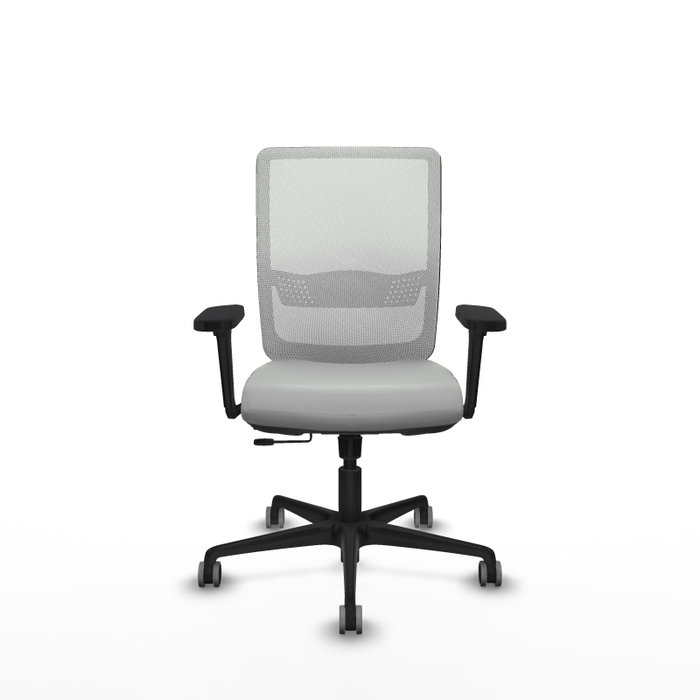 PIQUERAS Y CRESPO Silla de oficina Haches con mecanismo Sincro/Traslack, Gris claro y Blanco PIQUERAS Y CRESPO Silla de oficina Haches con mecanismo Sincro/Traslack, Gris claro y Blanco