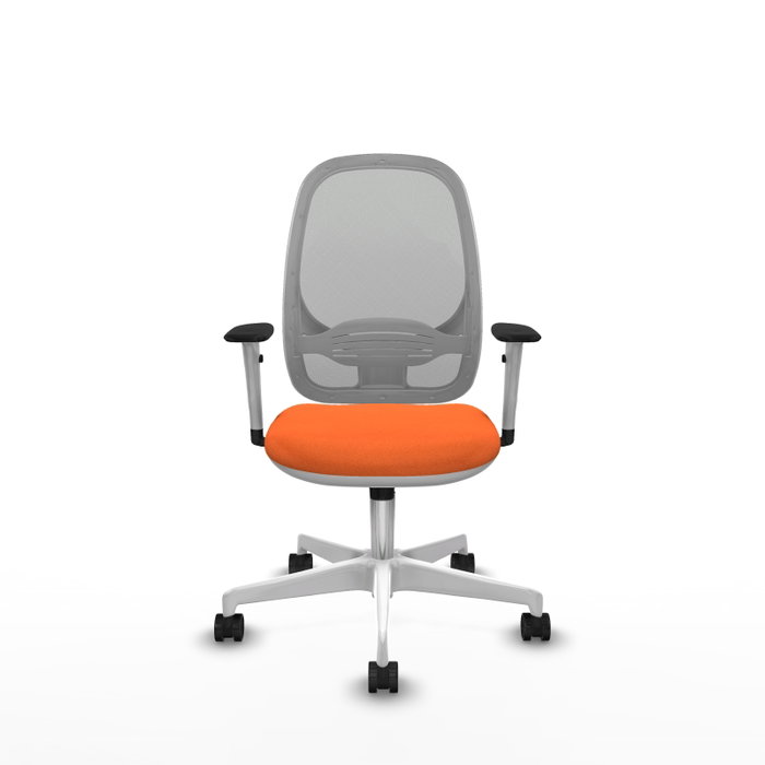 PIQUERAS Y CRESPO Silla de oficina Cilanco con mecanismo Sincro, Naranja y Gris