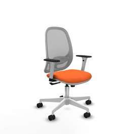 PIQUERAS Y CRESPO Silla de oficina Cilanco con mecanismo Sincro, Naranja y Gris