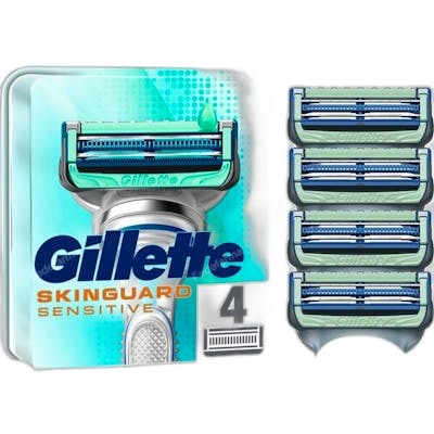 Gillette SkinGuard Sensitive Cargador de Recambios para Maquinilla de Afeitar Hombre - Paquete de 4 Unidades Gillette SkinGuard Sensitive Cargador de Recambios para Maquinilla de Afeitar Hombre - Paquete de 4 Unidades