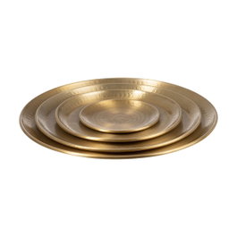 Ixia Set de 4 Bandejas de Decoración Oro Viejo 47,6x47,6 cm