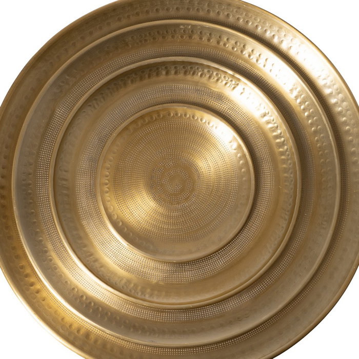 S/4 Bandeja Oro Viejo Metal Decoración 47,60 X 47,60 cm