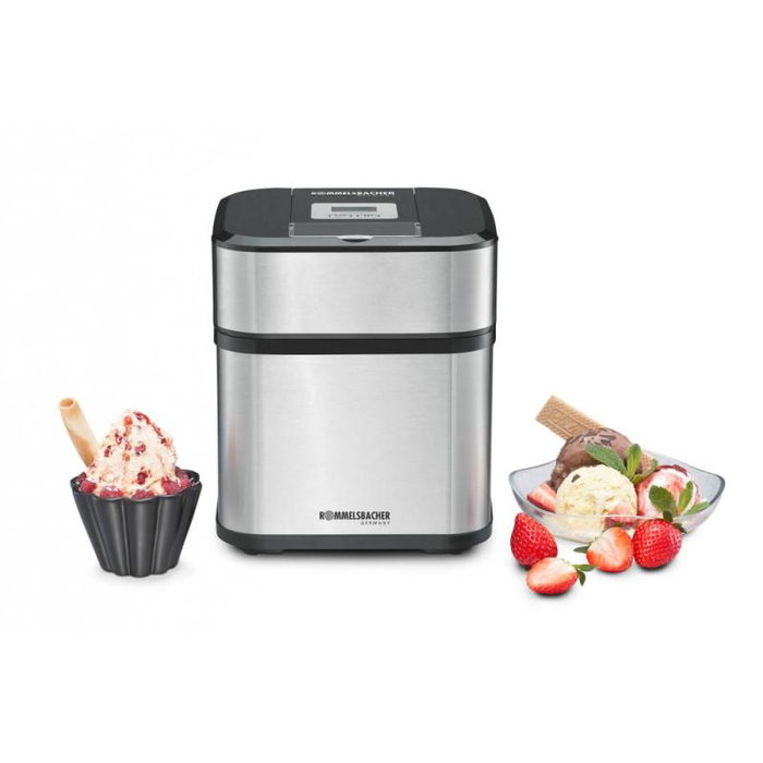 Rommelsbacher IM 12 Máquina para Hacer Helado, Color Plata y Negro (IM 12)